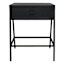 Harmon Wood & Metal Accent Table, Black