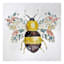 Floral Bee Canvas Wall Art, 12"