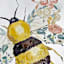 Floral Bee Canvas Wall Art, 12"