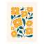 Cheerful Flowers Canvas Wall Art, 12x16