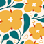 Cheerful Flowers Canvas Wall Art, 12x16