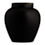 Providence Black Matte Glass Vase, 9"