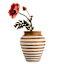 Honeybloom Wood Carved Vase, 9.5"