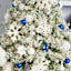 White Velvet Beaded Ball Ornament