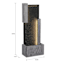 Modern Waterfall Outdoor Fountain, 40"