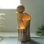 Reactive Glaze 3-Tier Outdoor Fountain With Light Brown, 32"