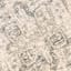 (A433) Cliff Grey Vintage Medallion Area Rug, 9x12