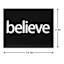 Believe Canvas Wall Sign, 14x11