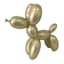Gold Balloon Dog Outdoor Garden Statue, 20"