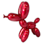 Metallic Red Balloon Dog Outdoor Garden Statue, 10"