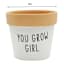 Indoor Crazy Plant Lady Ceramic Planter, 5"