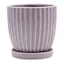 Providence Indoor Bridget Lilac Ceramic Planter with Saucer, 6"