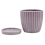 Providence Indoor Bridget Lilac Ceramic Planter with Saucer, 6"