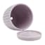 Providence Indoor Bridget Lilac Ceramic Planter with Saucer, 6"