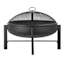 Deep Bowl Round Fire Pit Wood Grate Mesh Screen with Poker, 26"