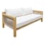 Haven Blonde Acacia Wood with Natural Canvas Cushions Patio Sofa