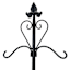 Black Scroll Double Shephard's Hook, 72"