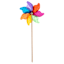 Multicolor Dot Wooden Whirligig, 41"