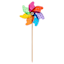 Multicolor Dot Wooden Whirligig, 29.9"