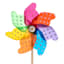 Multicolor Dot Wooden Whirligig, 29.9"