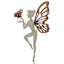 Butterfly Fairy Cutout Rustic Yard Stake, 36"
