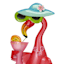 Party Flamingo Metal Yard Stake, 38"
