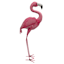 Pink Metal Standing Flamingo Outdoor Garden Statue, 35"