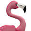 Pink Metal Standing Flamingo Outdoor Garden Statue, 35"