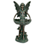 Rustic Copper Fairy Bird Feeder Outdoor Garden Statue, 20.5"