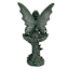 Rustic Copper Fairy Bird Feeder Outdoor Garden Statue, 20.5"