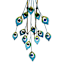 Green & Blue Metal Peacock Outdoor Garden Statue, 35.5"