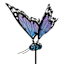Blue Butterfly Yard Pick, 24"