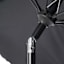 Black Crank & Tilt Round Patio Umbrella with Pom-Pom Fringe, 9'