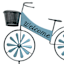 Blue Metal Bike Yard Stake, 27"