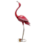 Pink Metal Flamingo Outdoor Garden Statue, 41"