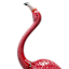 Pink Metal Flamingo Outdoor Garden Statue, 41"
