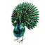 Spreading Tail Peacock Outdoor Garden Statue, 23"