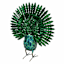 Spreading Tail Peacock Outdoor Garden Statue, 23"