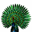 Spreading Tail Peacock Outdoor Garden Statue, 23"