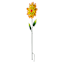 Yellow Metal Flower Yard Pick, 30.2"