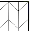 Black Metal Chevron Garden Trellis, 62"