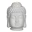 Found & Fable Pre-Lit White Buddha Outdoor Fountain, 17.5"
