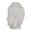 Found & Fable Pre-Lit White Buddha Outdoor Fountain, 17.5"
