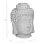 Found & Fable Pre-Lit White Buddha Outdoor Fountain, 17.5"