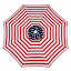 Stars & Stripes Flag Crank & Tilt Round Patio Umbrella, 7.5'