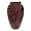 Red Ceramic Glaze Outdoor Fountain, 24"