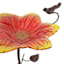 Floral Outdoor Birdbath with Stand, 26"