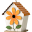 Floral Accent Birdhouse, 10"