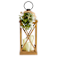 Honeybloom Wood & Floral Outdoor LED Lantern, 26"