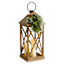 Honeybloom Wood & Floral Outdoor LED Lantern, 26"